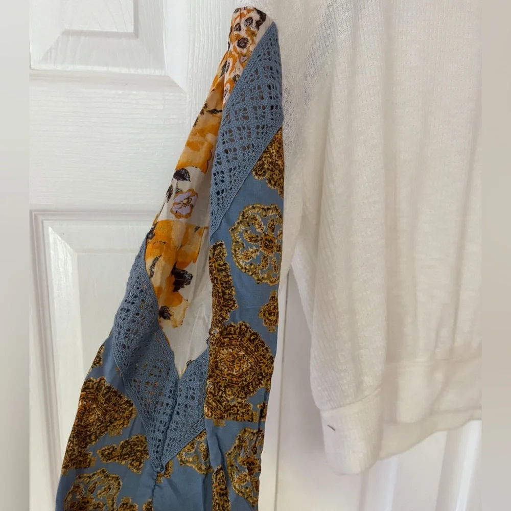 Free People Casual Clash Floral Balloon‎ Sleeves Size Small EUC